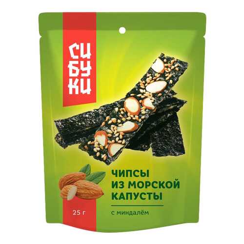 Чипсы Сибуки из морской капусты с миндалем 25 г в Слата