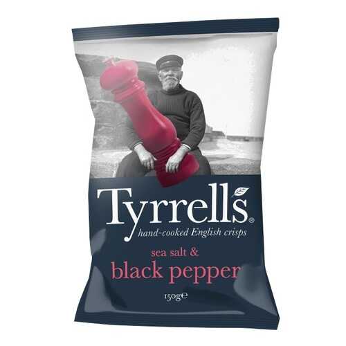 Чипсы Tyrrells натуральные картофельные с морской солью и черным перцем 150 г в Слата