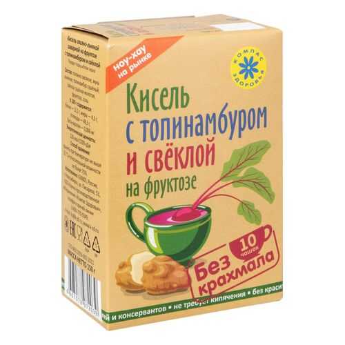 Кисель с топинамбуром и свеклой Компас здоровья на фруктозе 150 г в Слата