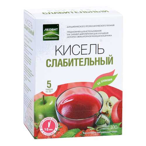 Кисель слабительный Леовит со злаками 20 г 5 штук в Слата