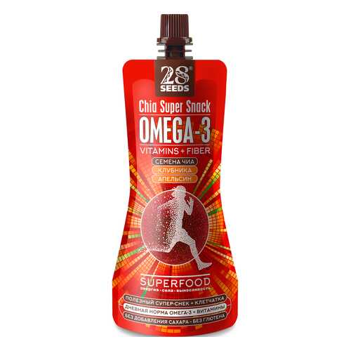 Напиток 28 Seeds Chia Super Snack клубника-апельсин, 150 г в Слата
