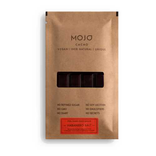 Горький шоколад 70% Mojo Cacao с перцем Habanero и морской солью habanero salt в Слата