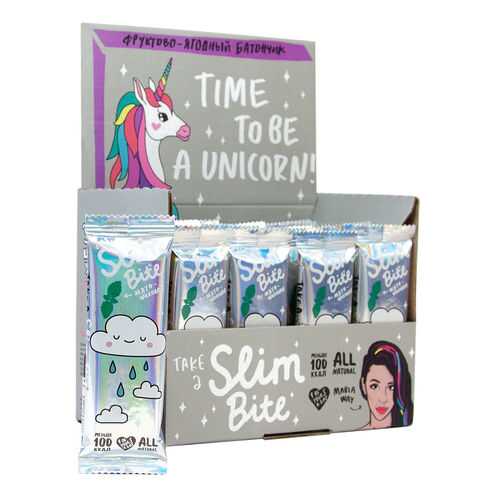 Батончик Фруктово-ягодный Bite Slim Unicorn Апельсин 30 штук по 30 гр в Слата