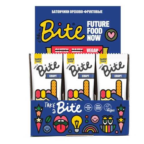 Bite Батончики Bite 45 г, 20 шт, вкус: арахис-банан в Слата