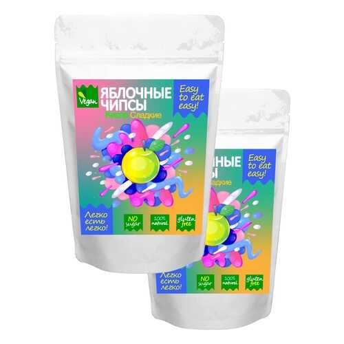 Чипсы фруктовые Easy to eat easy натуральные кисло-сладкие яблочные 2 шт 60 г в Слата