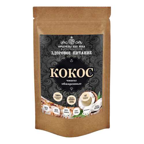 Кокосовые чипсы Продукты XXII века обжаренные 100 г в Слата