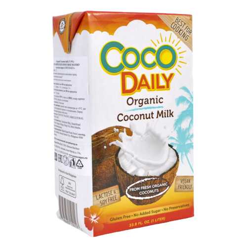 Молоко кокосовое Coco Daily органическое жирность 17-19% 1 л в Слата