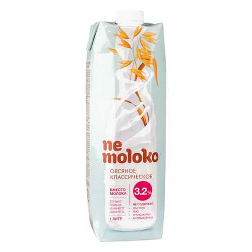 Напиток овсяный Ne moloko классический 3.2% 1 л в Слата
