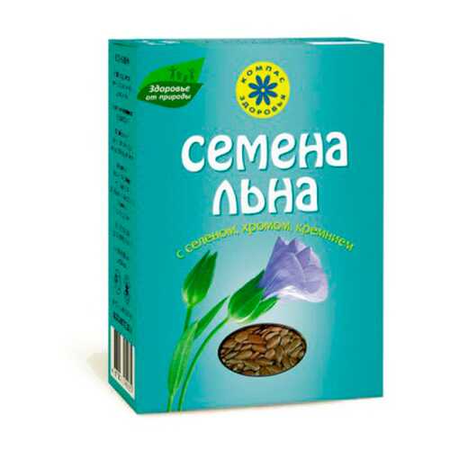 Семена льна с селеном, хромом, кремнием Компас здоровья 200 г в Слата