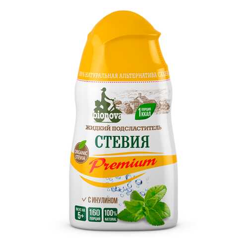 Подсластитель Bionova столовый стевия premium жидкий 80 г в Слата