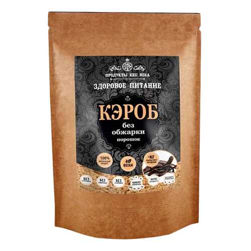 Кэроб порошок Продукты XXII века без обжарки 100 г в Слата