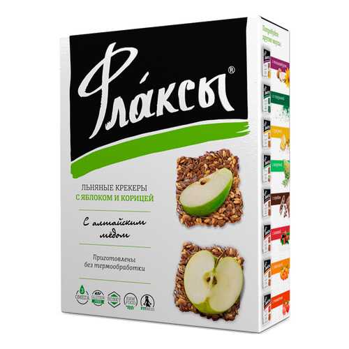 Флаксы Компас Здоровья с яблоком и корицей 120 г в Слата