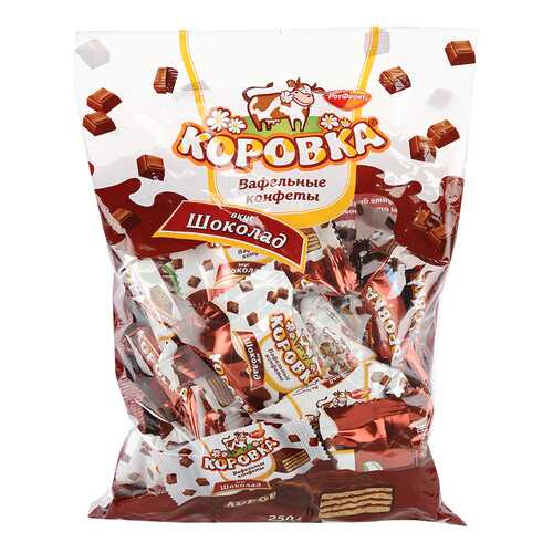 Конфеты Коровка вафельные шоколад 250 г в Слата