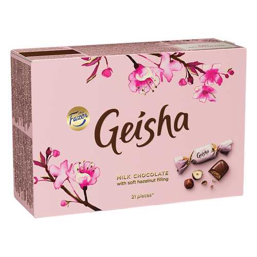 Конфеты шоколадные Geisha с начинкой из тертого ореха 150 г в Слата