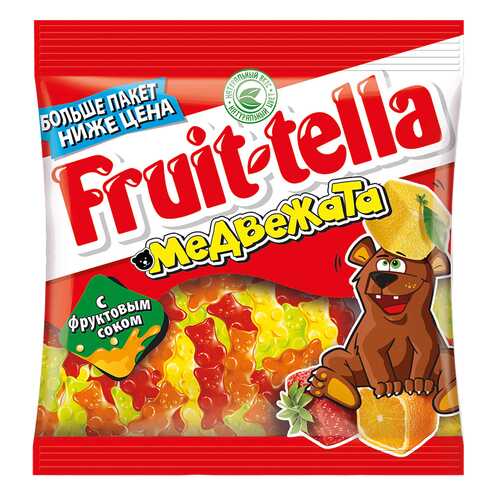 Мармелад Fruit-tella медвежата жевательный с натуральным фруктовым соком 150 г в Слата