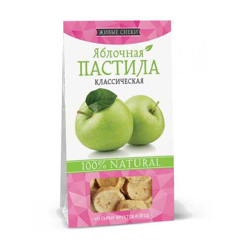 Яблочная пастила Живые снеки классическая 4*35 г в Слата