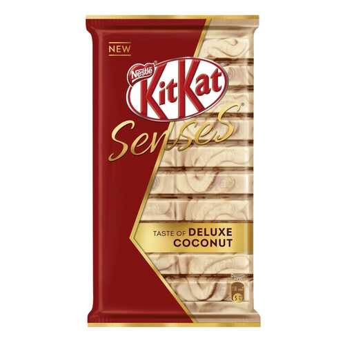 Шоколад белый и молочный Kit-Kat senses taste of deluxe coconut с хрустящей вафлей 112 г в Слата