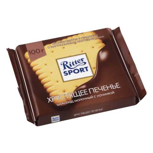 Шоколад молочный Ritter Sport с начинкой хрустящее печенье 100 г в Слата