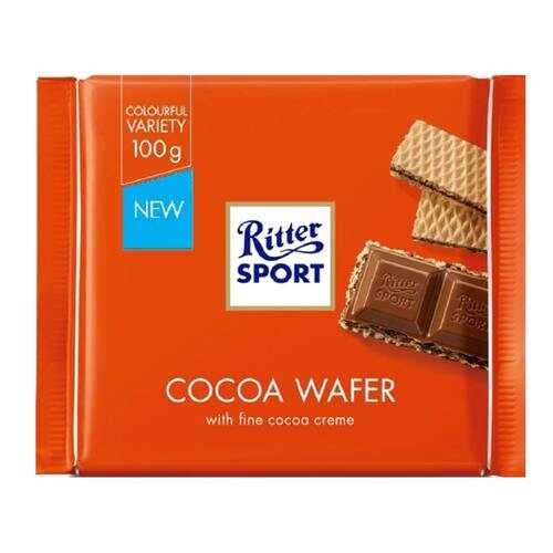 Шоколад Ritter Sport Молочный с начинкой какао и вафли 100г в Слата