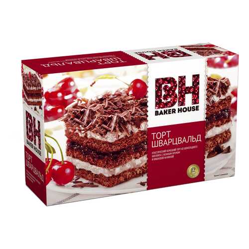 Торт Baker House Шварцвальд бисквитный 350 г в Слата