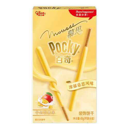 Палочки Glico Pocky со вкусом сливочное манго 48 г в Слата