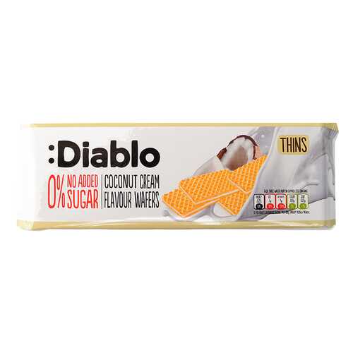 Вафли Diablo с кокосовым кремом без сахара 160 г в Слата