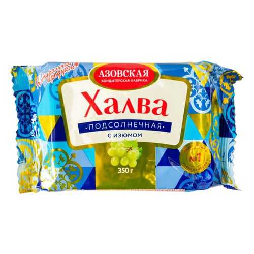 Халва подсолнечная Азовская кондитерская фабрика с изюмом 350 г в Слата
