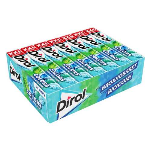 DIROL COLORS XXL жевательная резинка ассорти мята 19г по 18 шт в Слата