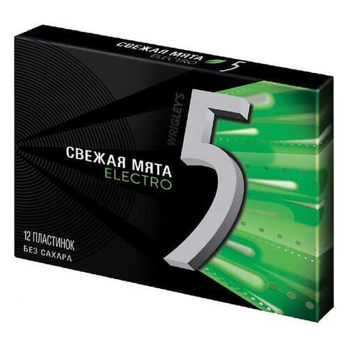 Жевательная резинка Five electro свежая мята 31.2 г в Слата
