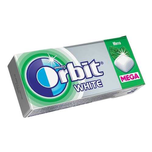 Жевательная резинка Orbit вайт мега с ароматом мяты б/сахара 14 г в Слата