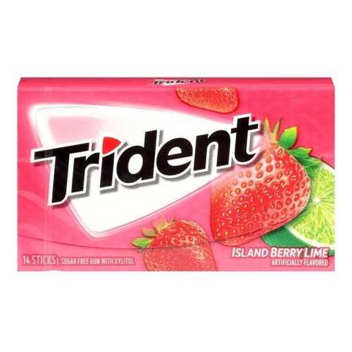 Жевательная резинка TRIDENT Клубника, Лайм 14 пластинок (США) в Слата