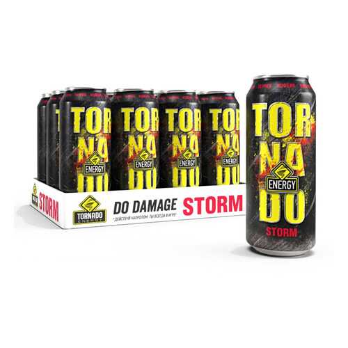 Энергетический напиток Tornado Energy Storm 12 шт по 450 мл в Слата