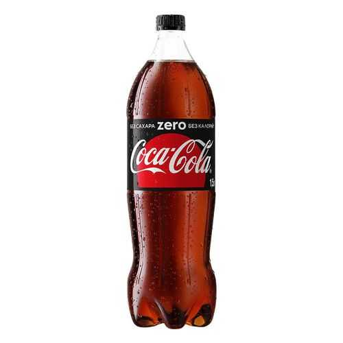 Напиток сильногазированный Coca-Cola zero безалкогольный пластик 1.5 л в Слата
