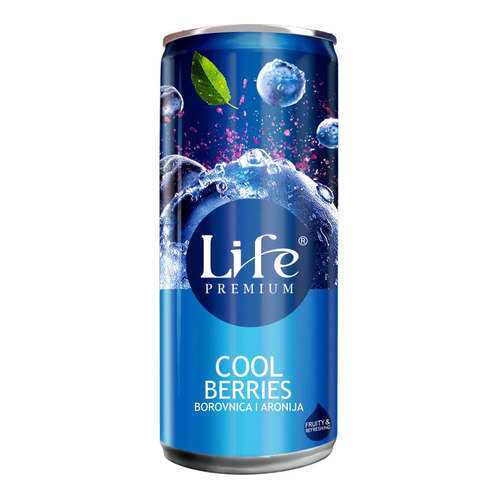 Сок черники и аронии Life Premium Спелая ягода 0.25 л в Слата